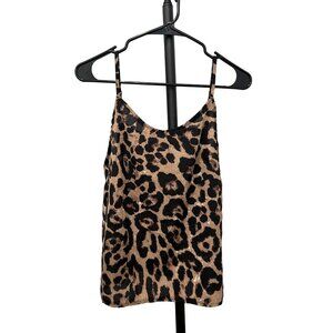 Leopard Print 90s Y2K Camisole Top Adjustable Straps Size M